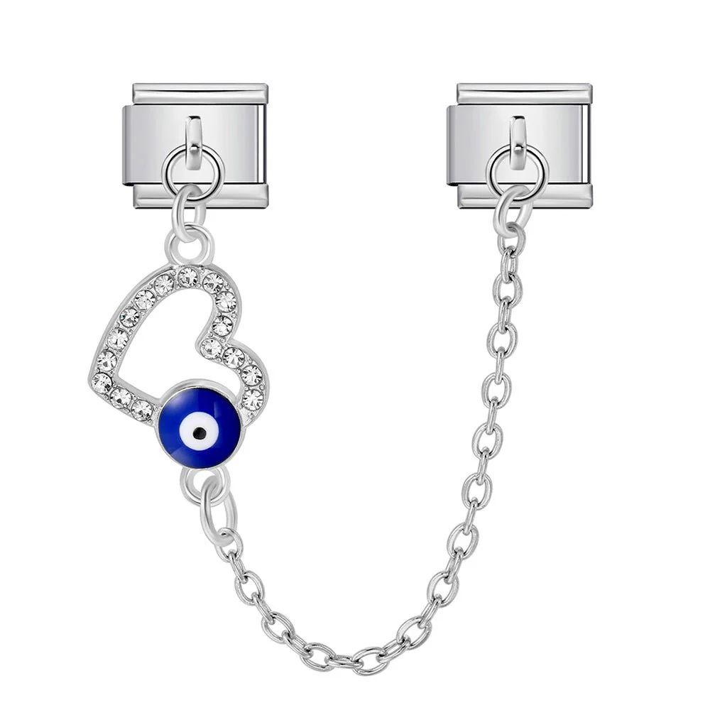 Evil Eye Heart Chain