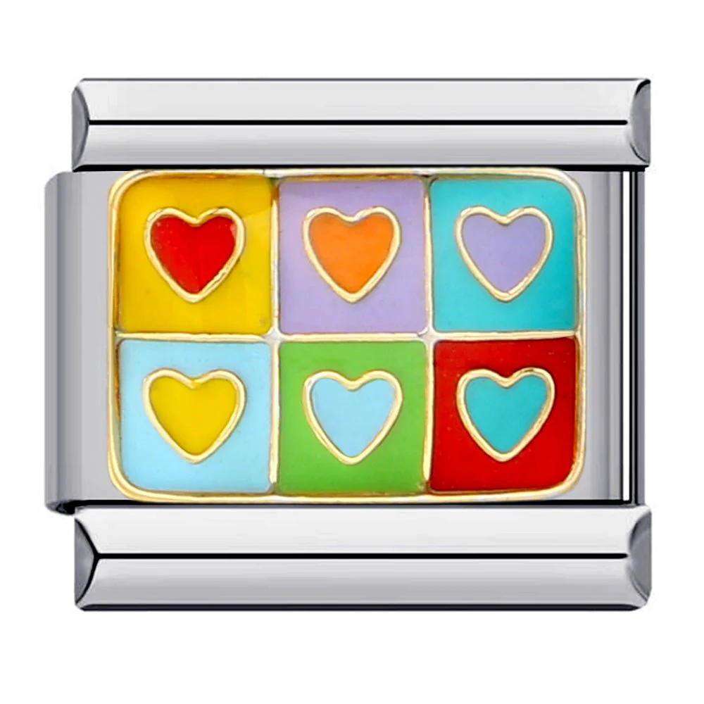 Rainbow hearts
